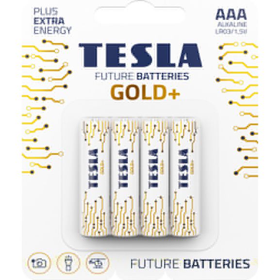 Tesla Batteries Μπαταρίες Αλκαλικές Gold+ LR03 AAA 1,5V 4τεμ. 1099137001
