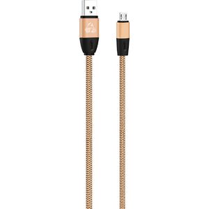 Powertech Flat USB 2.0 to micro USB Cable Χρυσό 1m (PTR-0033)