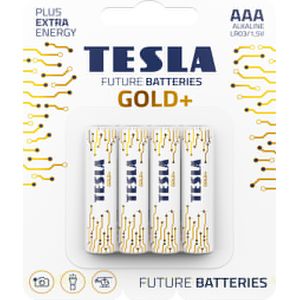 Tesla Batteries Μπαταρίες Αλκαλικές Gold+ LR03 AAA 1,5V 4τεμ. 1099137001