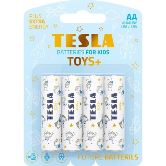 Μπαταρίες | Tesla Batteries | TOYS+ BOY | Μέγεθος AA | LR06 | 4 Τμχ. | Aλκαλική