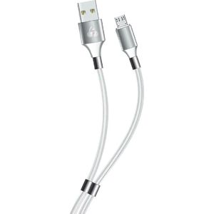 Powertech Regular USB 2.0 to micro USB Cable Λευκό 1m (PTR-0085)