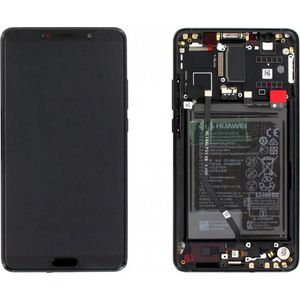 Γνήσια Οθόνη LCD με Μηχανισμό Αφής και Πλαίσιο με Μπαταρία για Huawei Mate 10 (Service Pack) 02351QAH BLACK