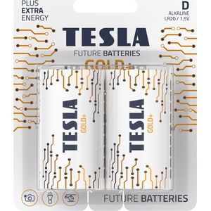 Tesla Batteries Μπαταρίες Αλκαλικές Gold+ LR20 D 1,5V 2τεμ. 1099137021