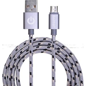 Garbot Grab&Go USB cable 1 m USB A Micro-USB B Silver (C-05-10195) (GARC-05-10195)