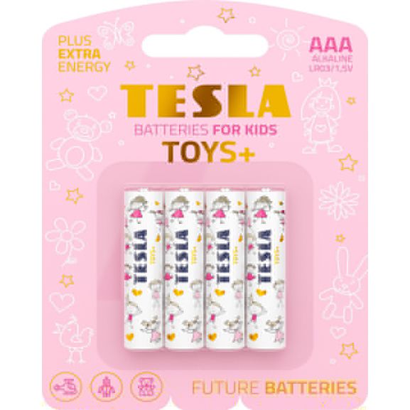 Μπαταρίες | Tesla Batteries | TOYS+ GIRL | Μέγεθος AAA | LR03 | 4 Τμχ. | Aλκαλική
