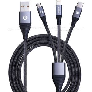 Garbot Grab&Go USB cable 1.2 m USB A USB C/Micro-USB B/Lightning Black (C-05-10197) (GARC-05-10197)